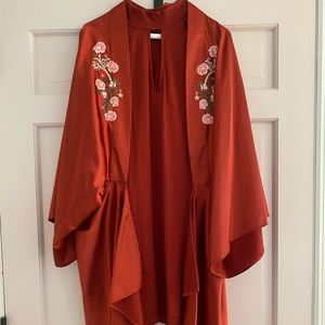 Gianni bini 2 piece satin dress with jacket